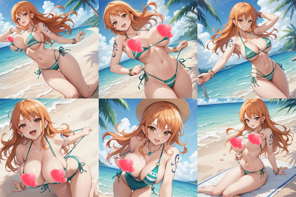 Nami (Bikini-Version) – Anime aufblasbarer Würfel, Fan-Art Edition