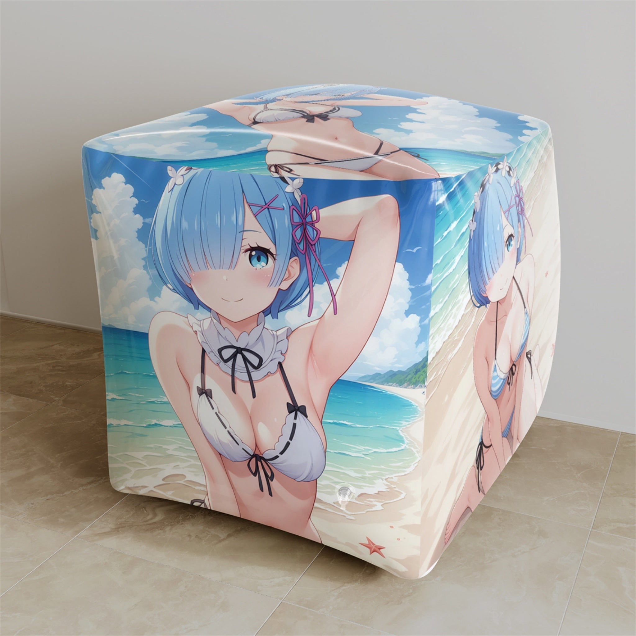 Rem (Bikini Ver.) - Aufblasbare Anime-Würfel Fan-Art Edition