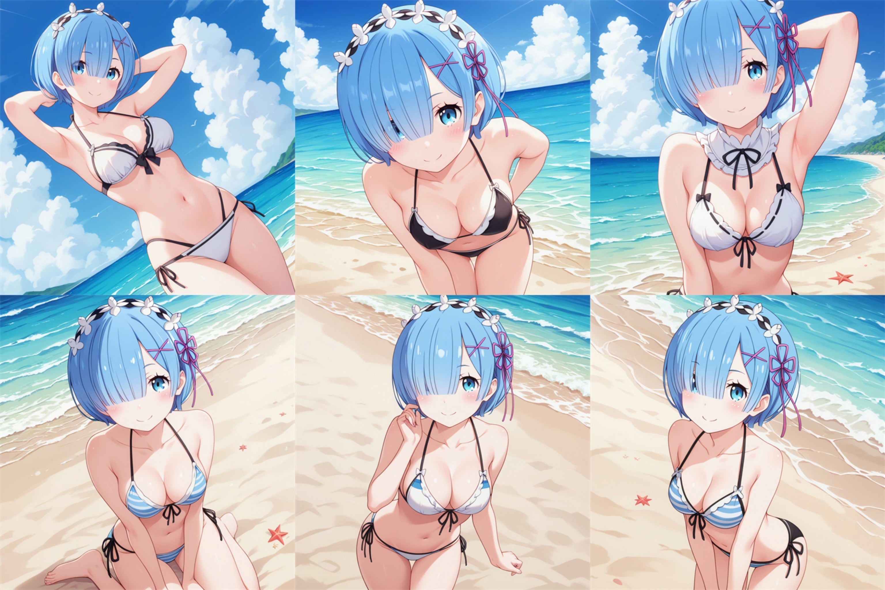 Rem (Bikini Ver.) - Aufblasbare Anime-Würfel Fan-Art Edition