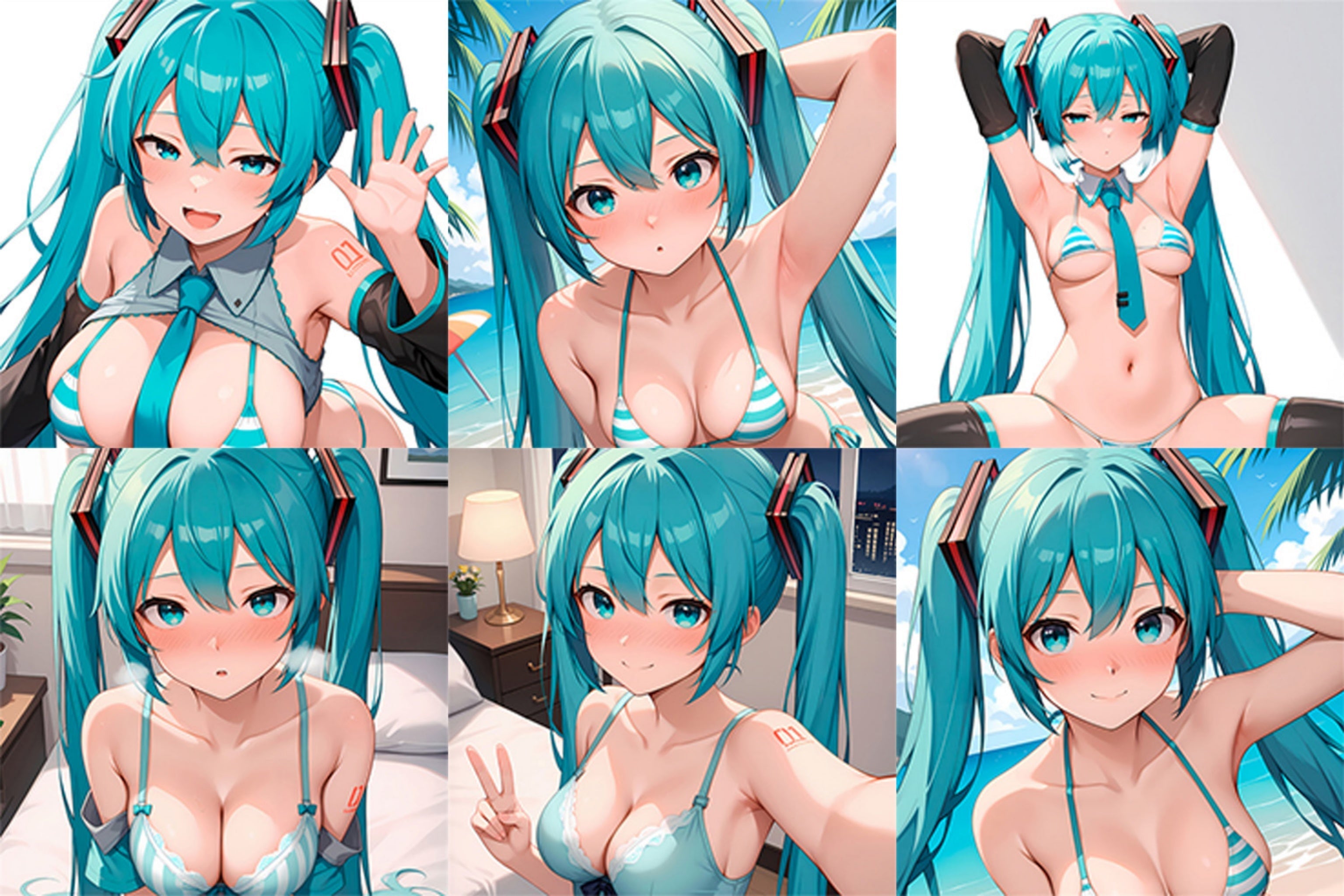 Hatsune Miku (Bikini Ver.) B – Anime Aufblasbare Würfel Fan-Art Edition