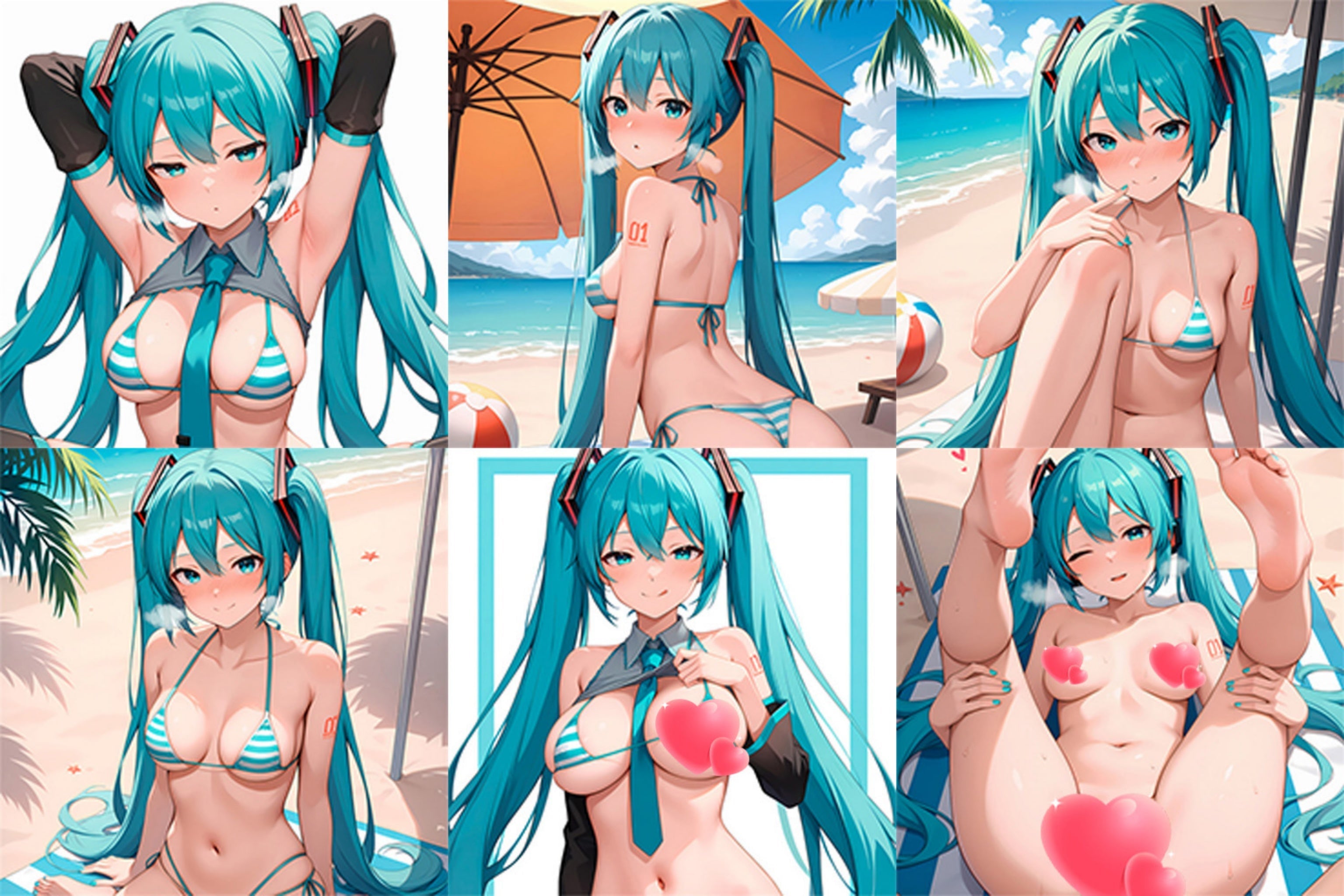 Hatsune Miku (Bikini Ver.) C – Anime aufblasbare Würfel Fan-Art Edition