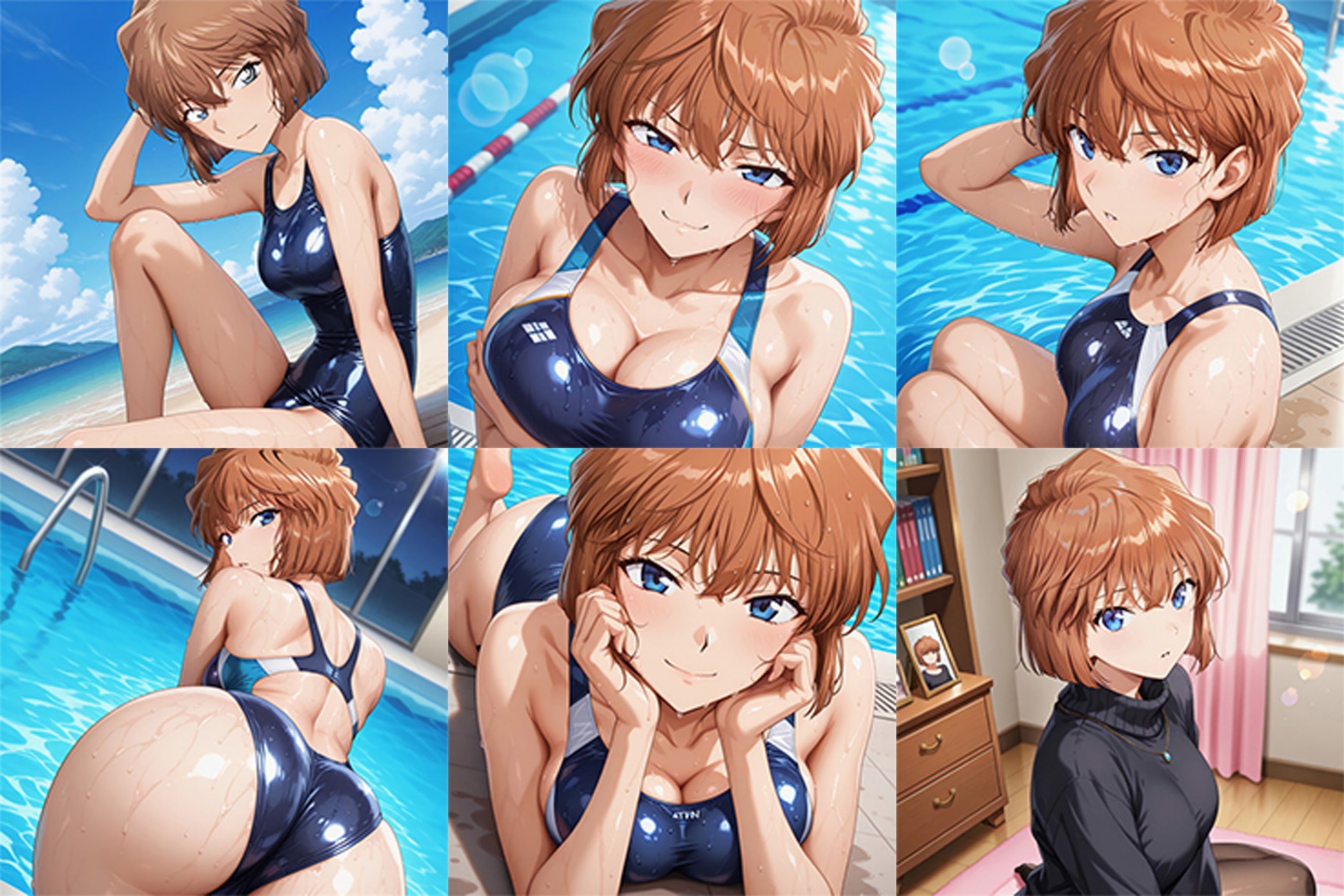 Sherry (Badeanzug Ver.) - Anime Aufblasbare Würfel Fan-Art Edition