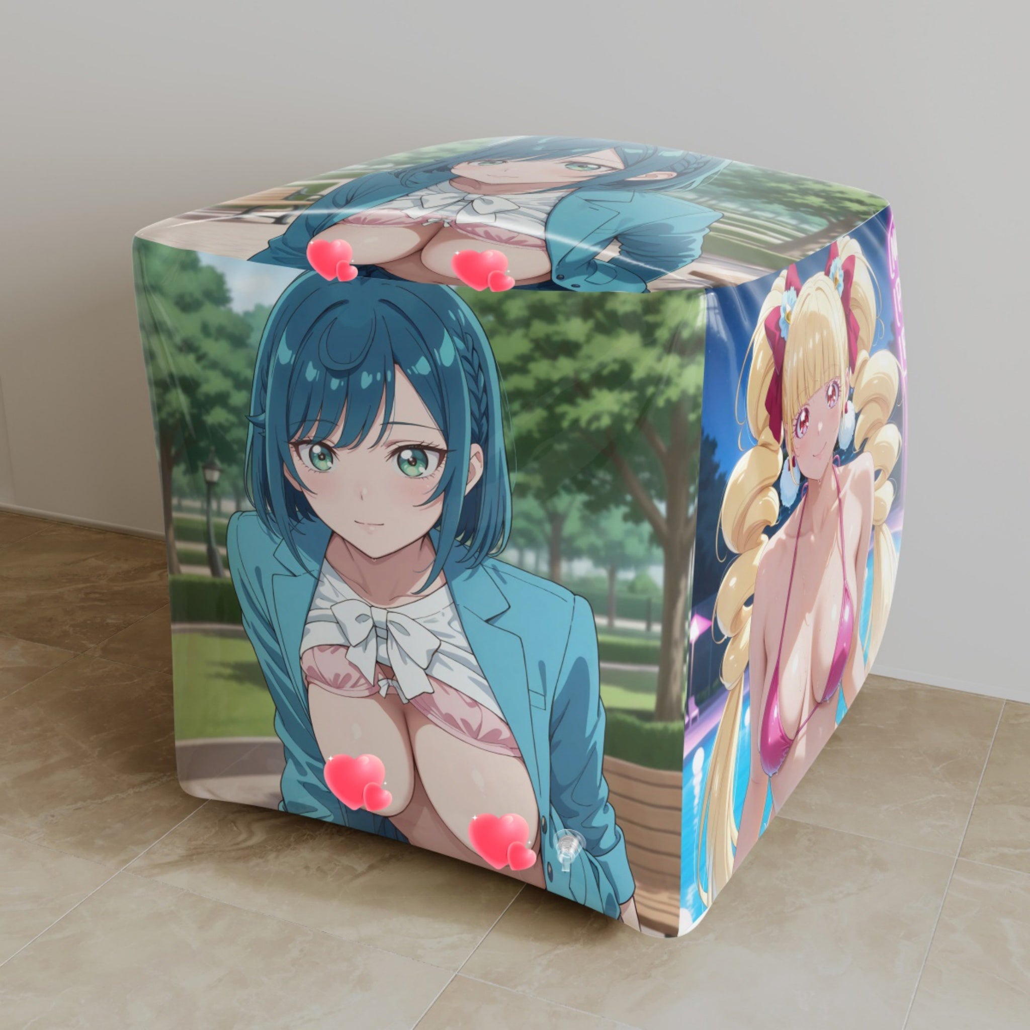 Kokone Fuwa & Emiru Aisaki A - Anime aufblasbare Würfel Fan-Art Edition