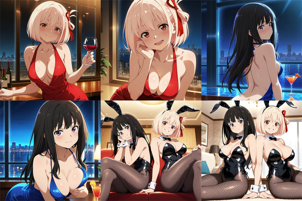 Chisato Nishikigi & Takina Inoue - Anime aufblasbare Würfel Fan-Art Edition