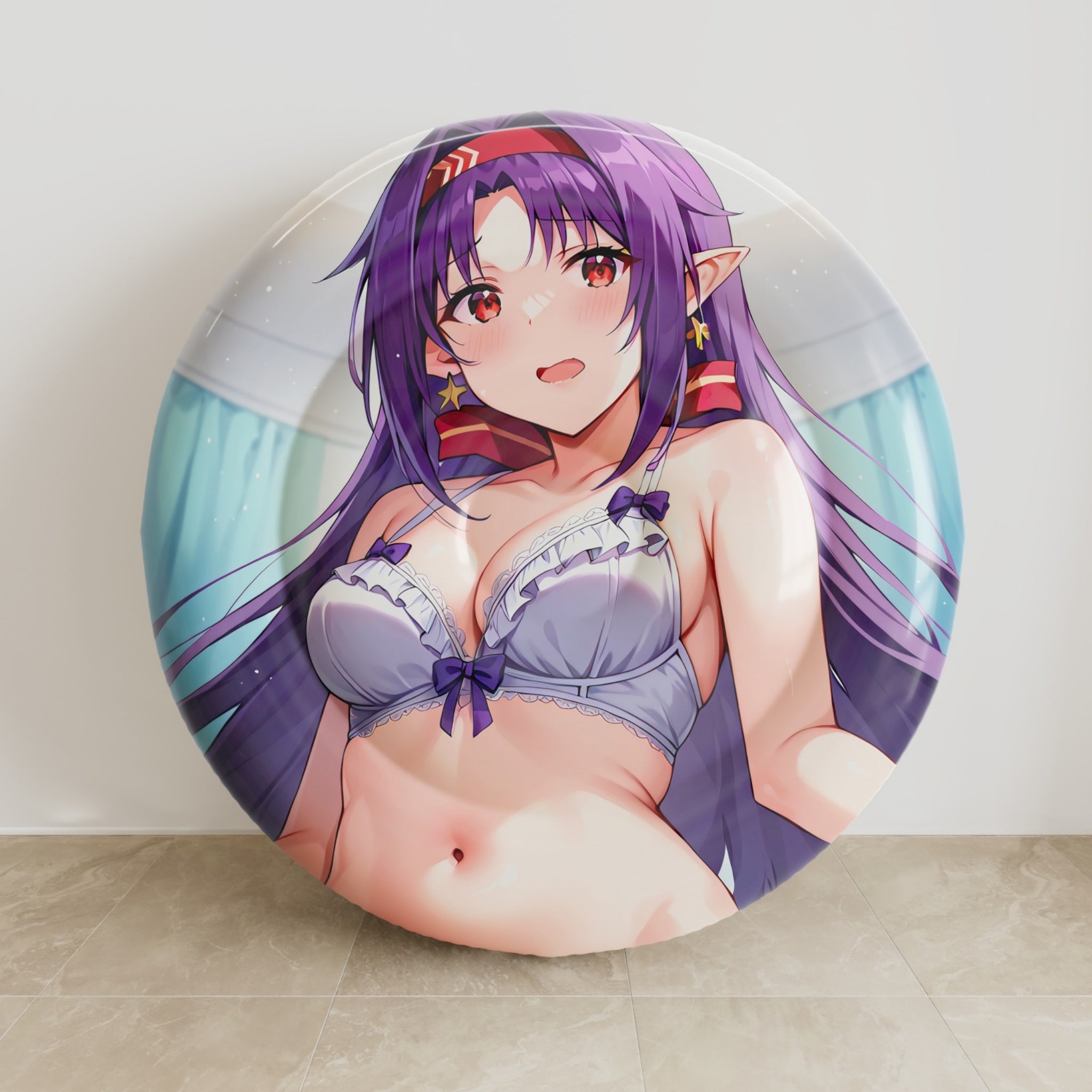 Yuuki Konno (Unterwäsche-Version) B - Aufblasbares Anime-Rundkissen Fan-Art-Edition