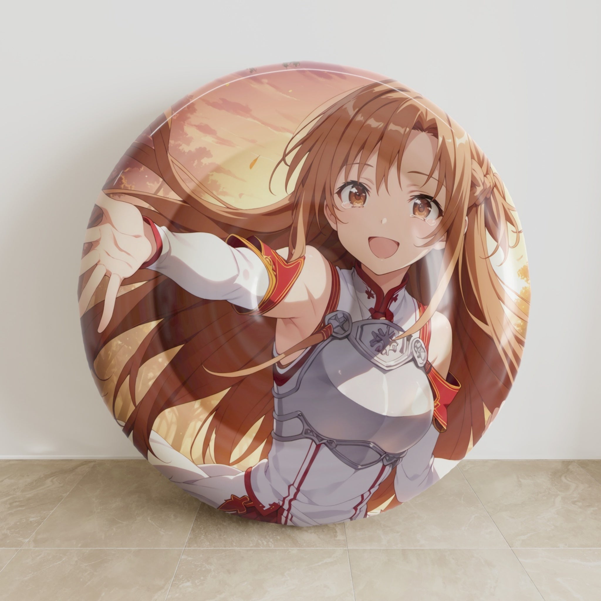 結城明日奈 C - アニメ空気注入式円形クッション ファンアートエディション