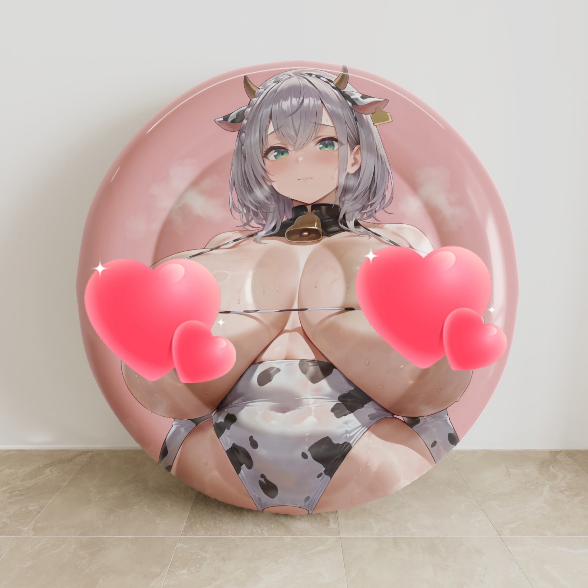 Noel Shirogane (Kuh-Cos Ver.) - Anime aufblasbares Rundkissen Fan-Art Edition