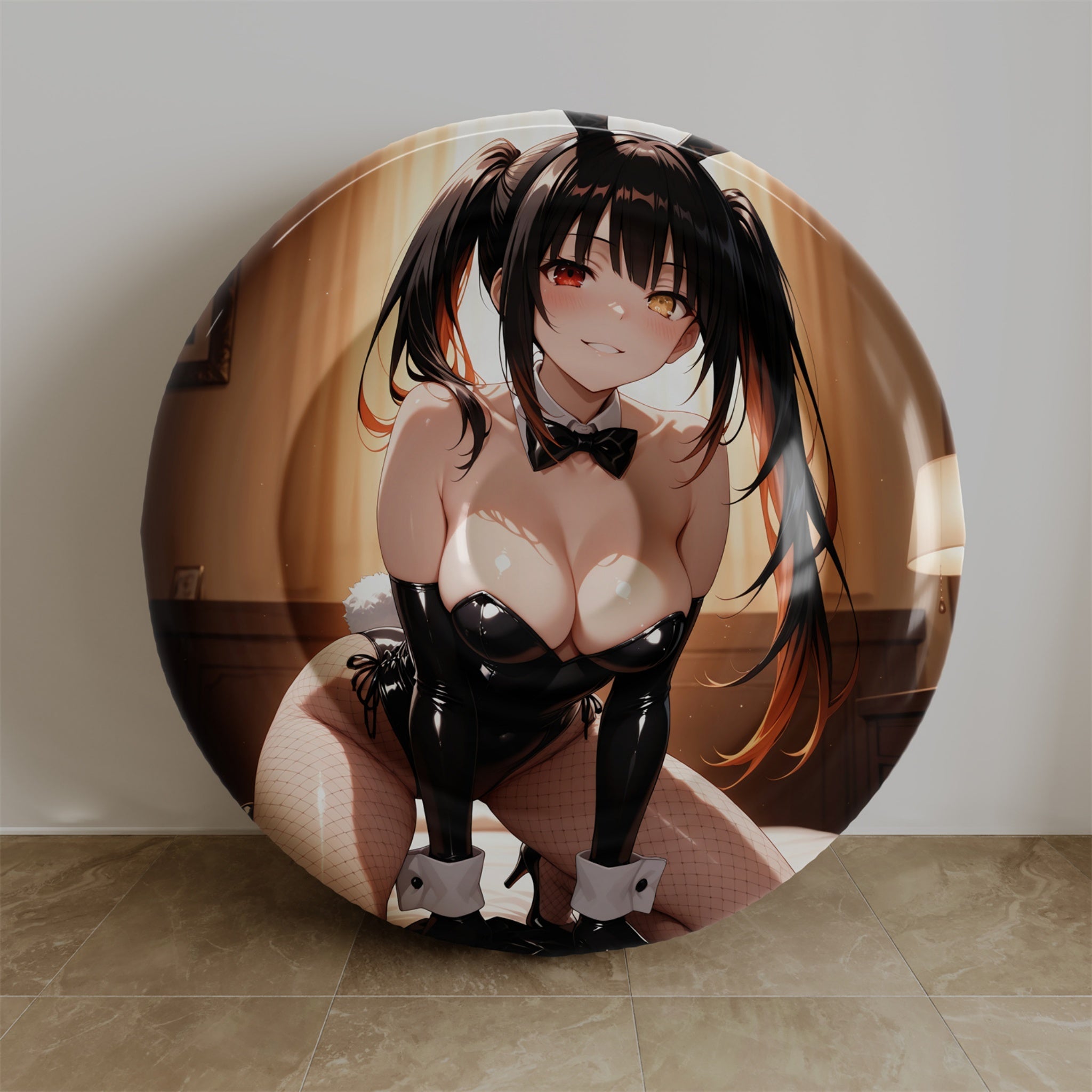 Kurumi Tokisaki (Bunny Ver.) B - Aufblasbares rundes Anime-Kissen (Fan-Art-Edition)