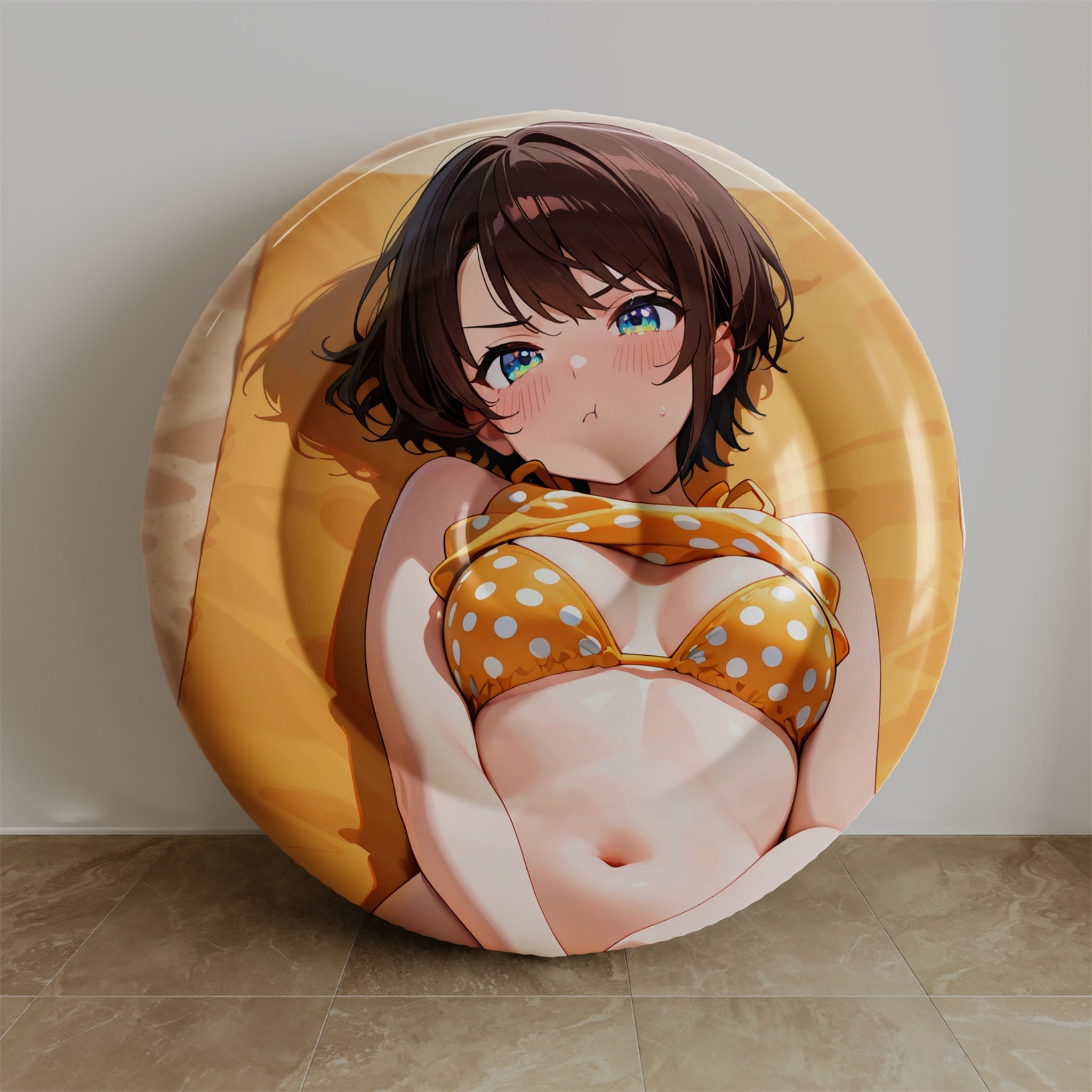 Oozora Subaru (Badeanzug-Ver.) – Aufblasbares, rundes Anime-Kissen, Fan-Art Edition