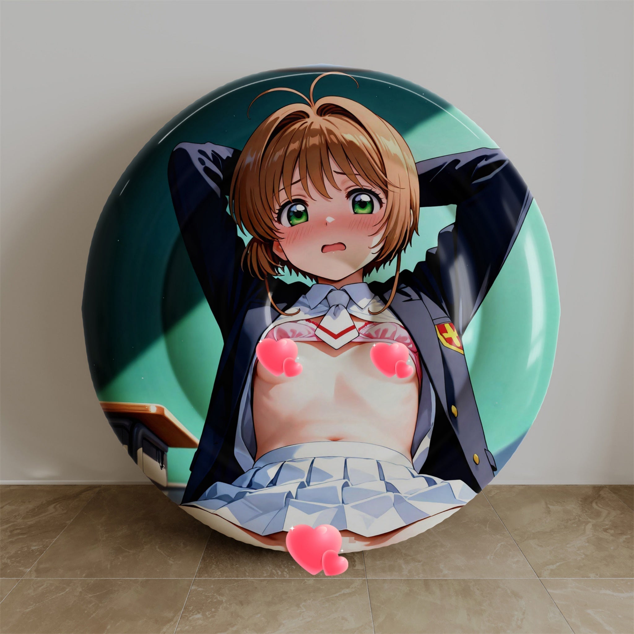 Sakura Kinomoto (Uniform-Ver.) – Aufblasbares Rundkissen in Anime-Fan-Art-Edition