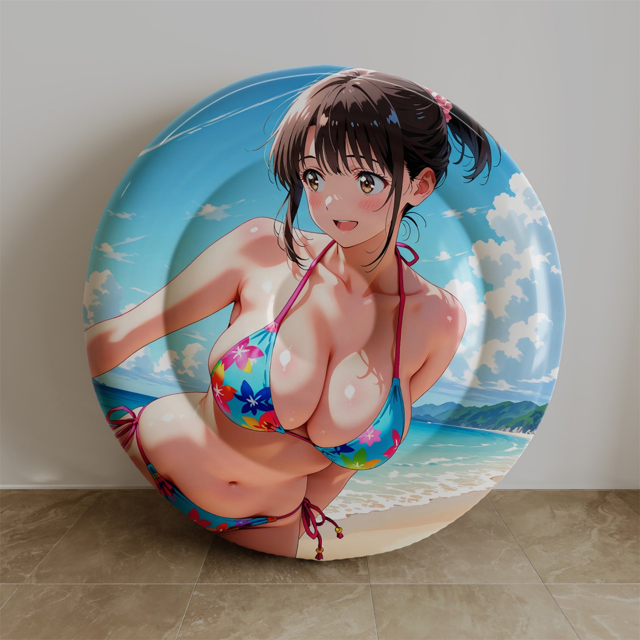 Megumi Kato (Badeanzug-Version) - Aufblasbares Rundkissen mit Anime-Fankunst-Edition