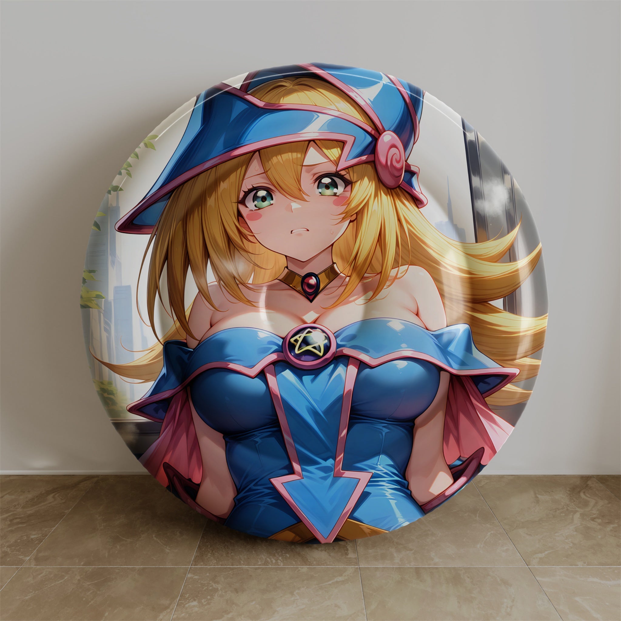 ブラック・マジシャン・ガールB - アニメインフレータブルラウンドクッション ファンアートエディション