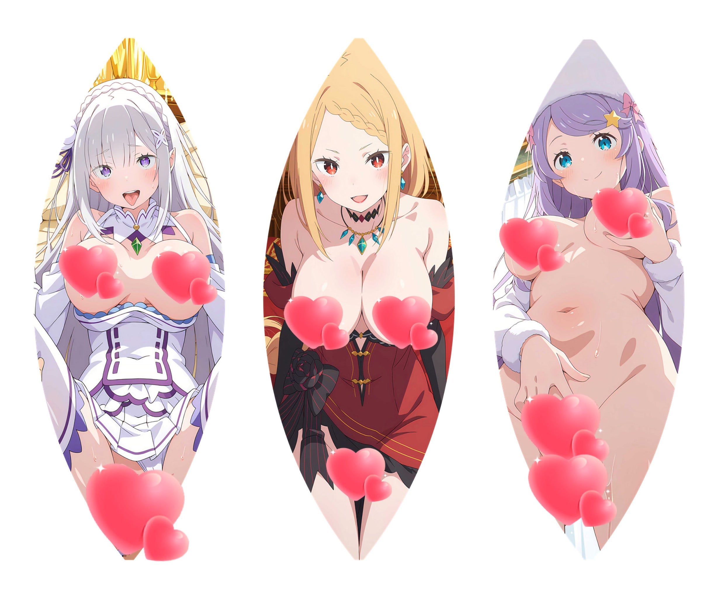 Emilia, Priscilla & Anastasia – Anime-Strandball-Fan-Art-Edition