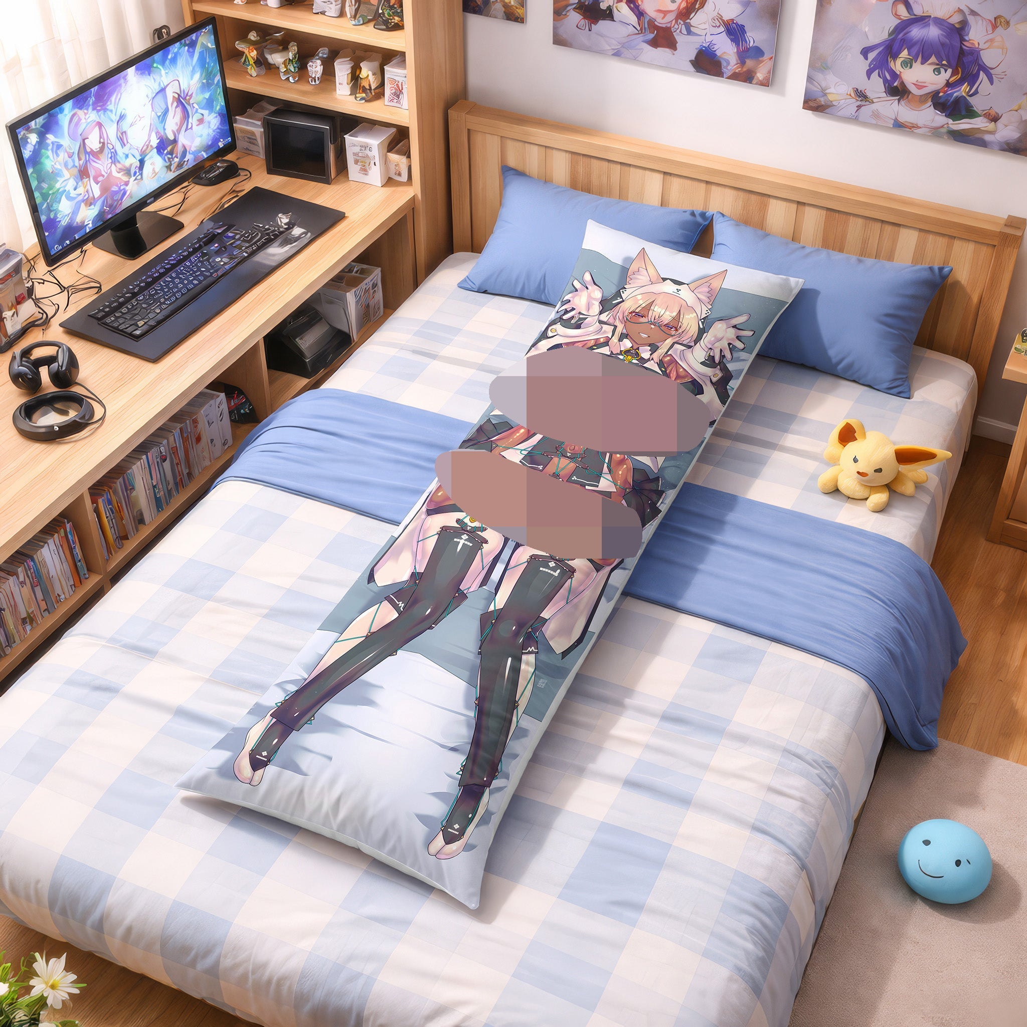 Braune-Haar-Brille-Schwester – AnimePillow Fan-Art Edition